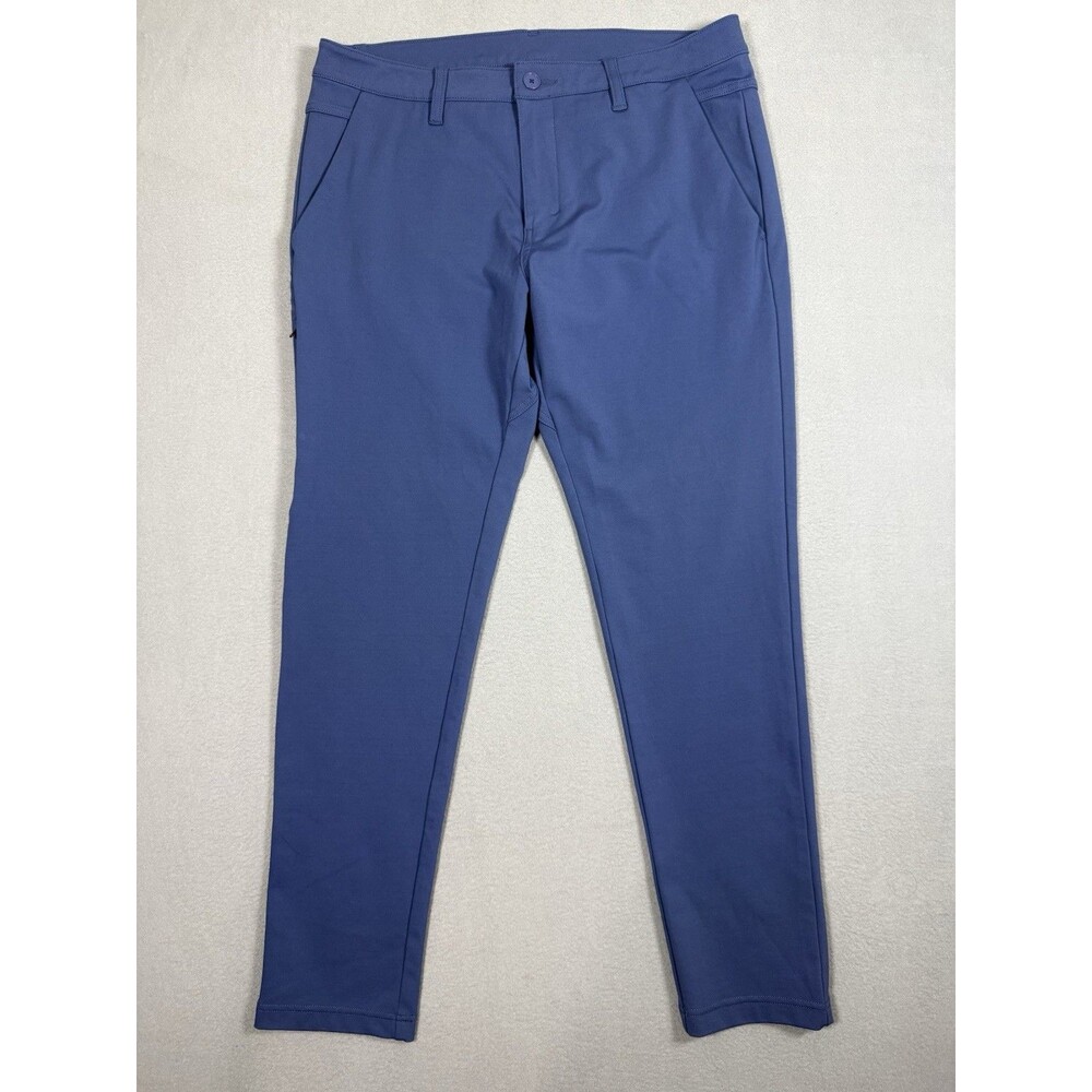 BYLT Premium Basics Everyday Pant 2.0 Mens 35 Skinny Fit Slate Blue Stretch